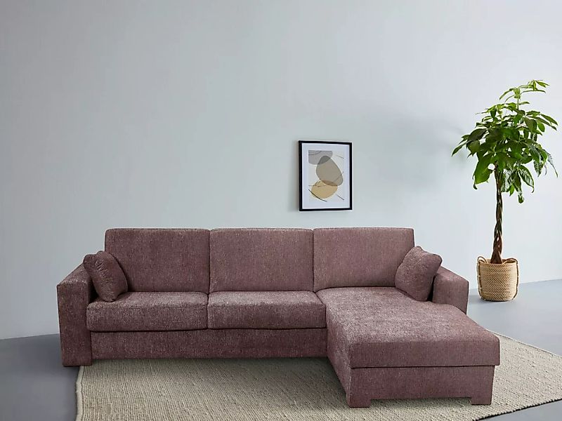 Home affaire Ecksofa "Roma "M" Matratzenhöhe 14 cm, Dauerschlaffunktion, mi günstig online kaufen