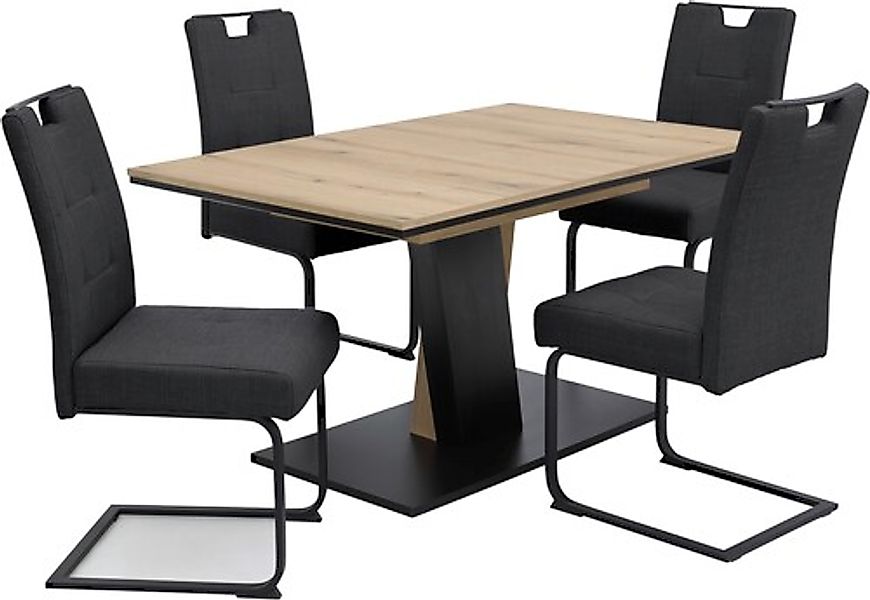 HELA Essgruppe »BEKE« Set, 5 Stk. tlg. Mit Synchronauszug, Freischwinger XL günstig online kaufen