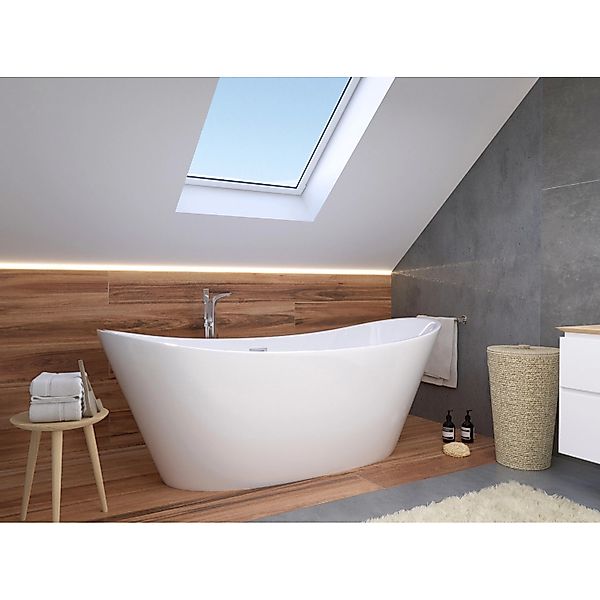 Bad Land Freistehende Badewanne Rossa 170x80 + Ablauf günstig online kaufen