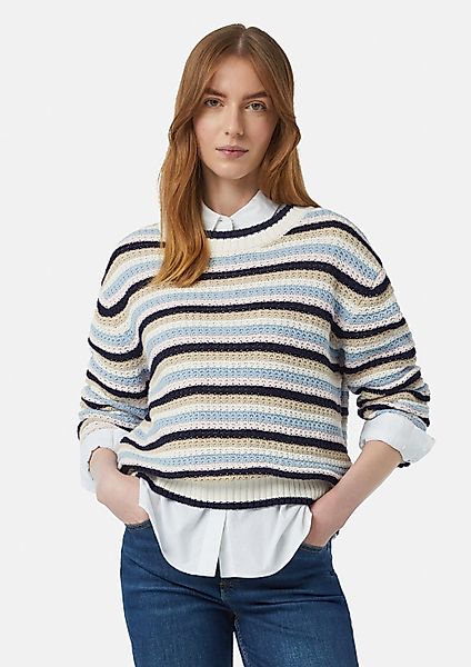 comma Longpullover Strickpullover Verkürzter Strickpullover mit günstig online kaufen