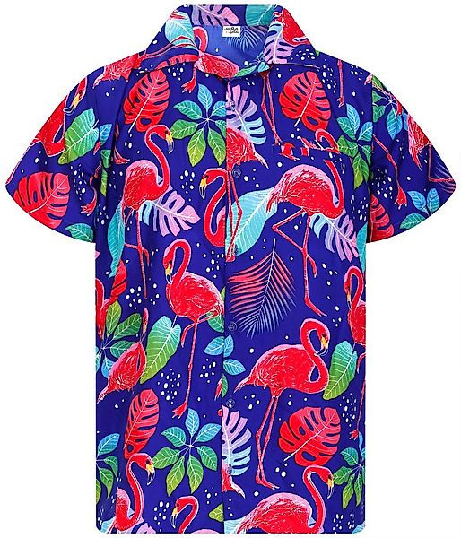 King Kameha Hawaiihemd Funky Flamingos Hawaii-Hemd Kurzarm Front-Tasche Sty günstig online kaufen