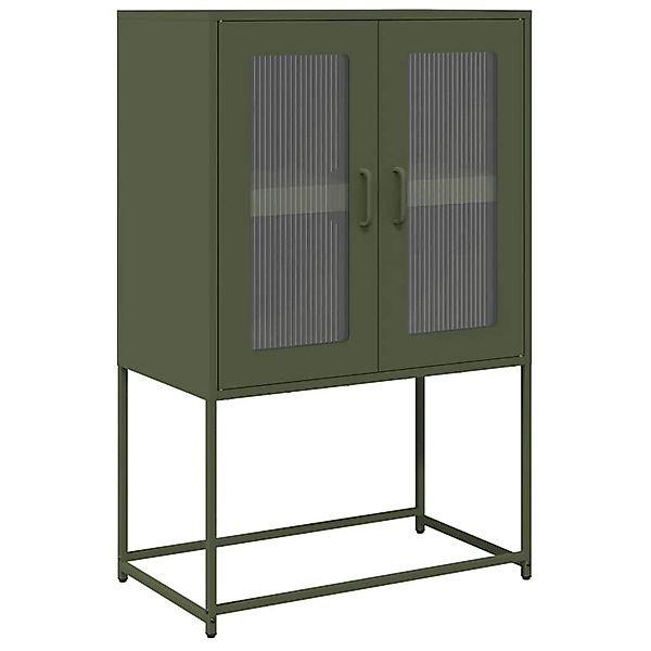 vidaXL Highboard Olivgrün 68x39x107 cm Stahl 853378 günstig online kaufen