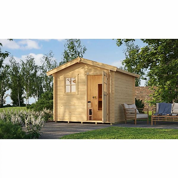 Weka Saunahaus Mikkeli Sparset Saunaofen BioS 7,5 kW Natur günstig online kaufen