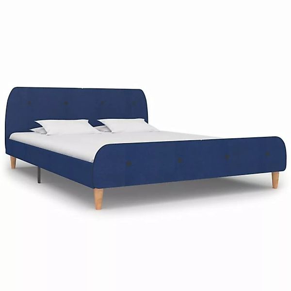 furnicato Bett Bettgestell Blau Stoff 180x200 cm günstig online kaufen