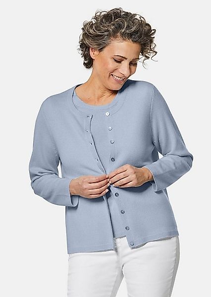 GOLDNER Strickjacke Kurzgröße: Eleganter Herbstcardigan mit Rundhals Weiche günstig online kaufen