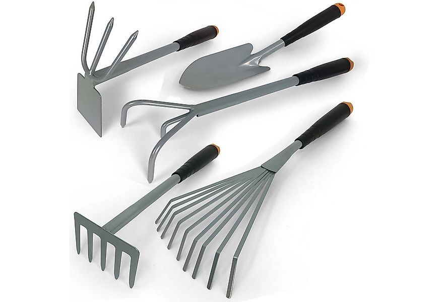 Gravidus Gartenpflege-Set 5-tlg. Gartenwerkzeug Set Harke Hacke Kralle Stah günstig online kaufen