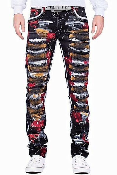 Cipo & Baxx Slim-fit-Jeans Hose BA-CD715 (1-tlg) bunt mit destroyed Effekte günstig online kaufen