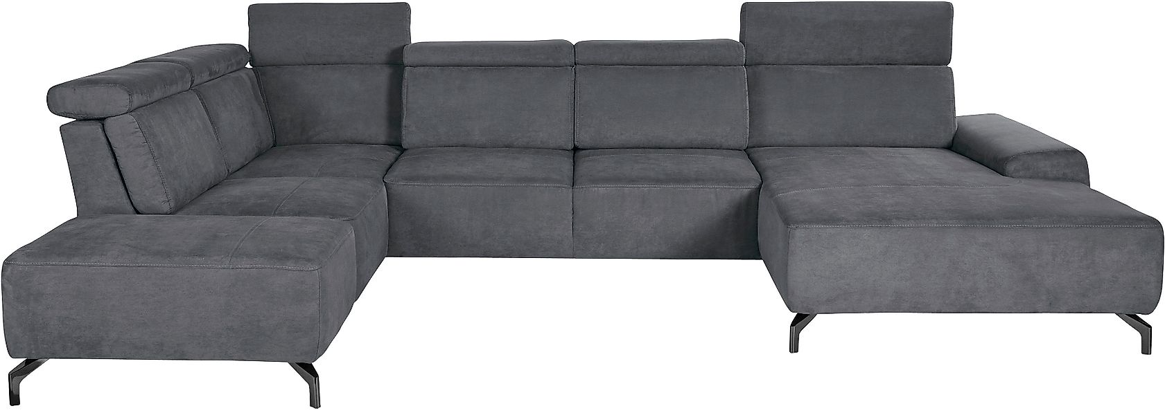 sit&more Wohnlandschaft »Gizeh U-Form« 12 cm Fußhöhe, inklusive Sitztiefenv günstig online kaufen