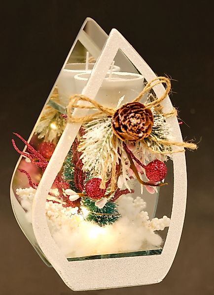 I.GE.A. Teelichthalter "Deko-Objekt mit LED Licht und Teelichtkerze", (1 St günstig online kaufen