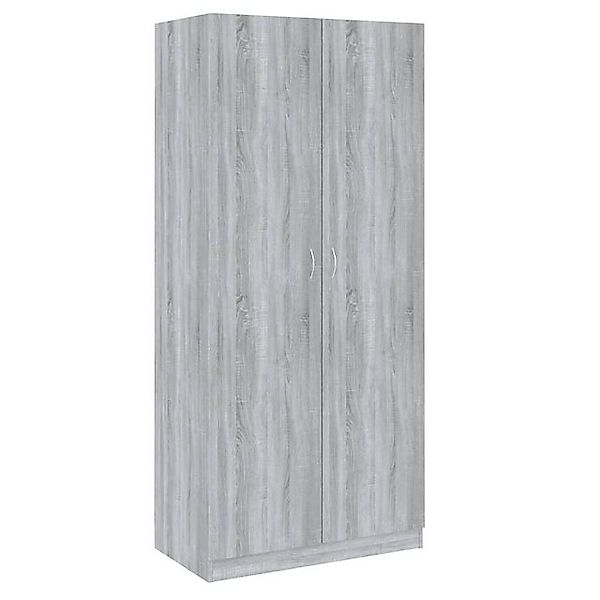 furnicato Kleiderschrank Grau Sonoma 90x52x200 cm Holzwerkstoff (1-St) günstig online kaufen