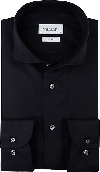 Profuomo Twill Hemd Schwarz - Größe 44 günstig online kaufen