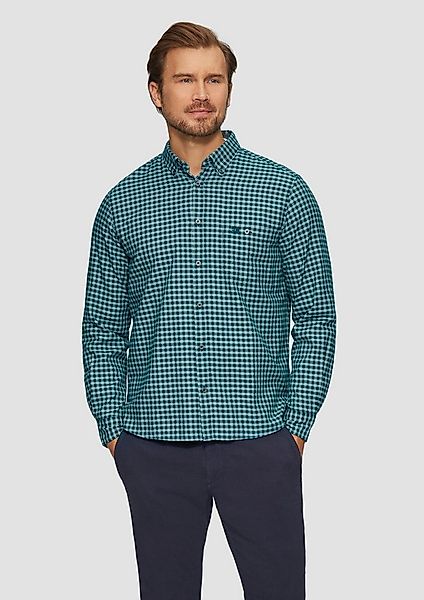 s.Oliver Langarmhemd Hemd Regular Fit: Kariertes Hemd mit Button-Down-Krage günstig online kaufen
