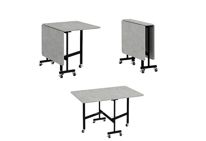 BBWL Klapptisch Klapptisch mit Rollen, ausziehbarer Esstisch für 4–6 Person günstig online kaufen