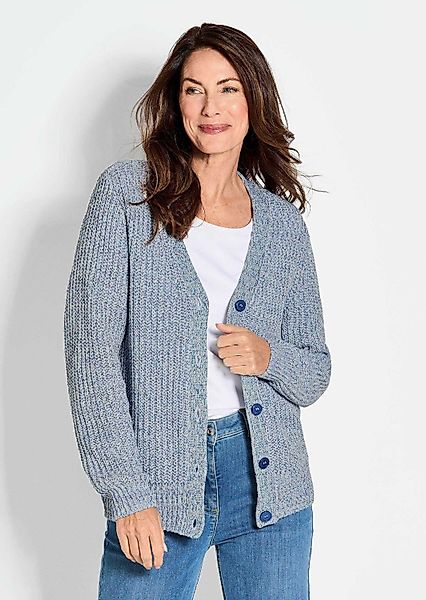 GOLDNER Strickjacke Langarm Strickjacke mit V-Ausschnitt günstig online kaufen