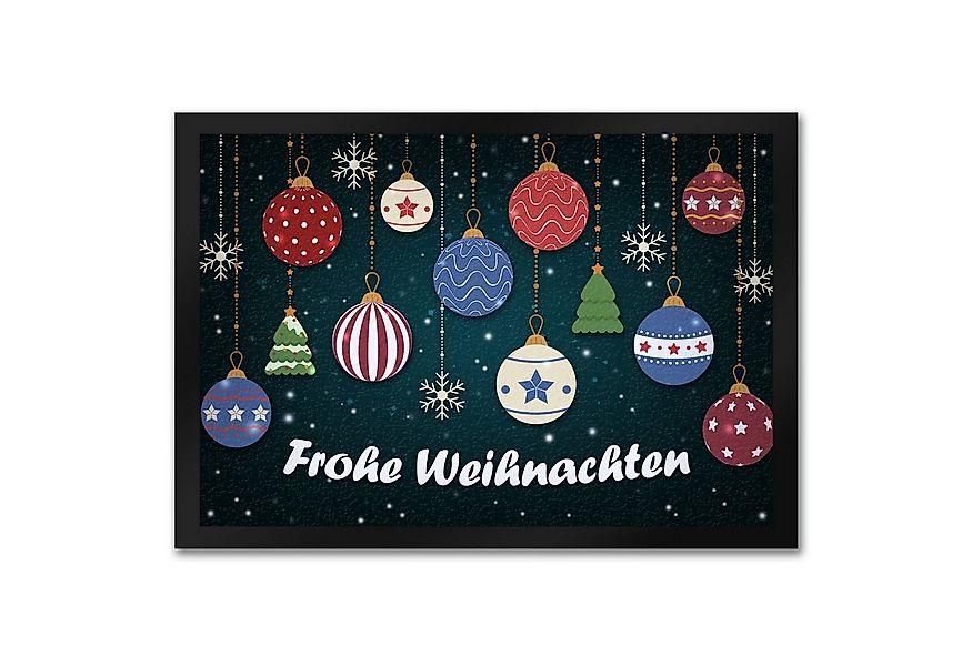 speecheese Fußmatte Frohe Weihnachten Fußmatte mit Christbaumkugeln Motiv K günstig online kaufen