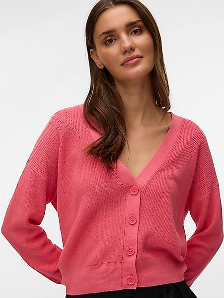 Vero Moda Strickjacke VMNEWLEXSUN LS SHORT V-NECK CAR GA NOOS mit Knopfleis günstig online kaufen