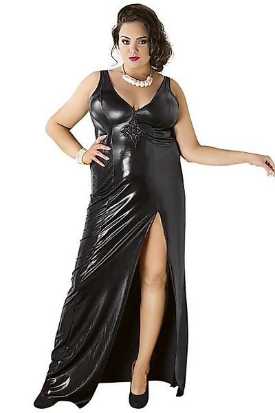 Andalea Partykleid Andaleaanges schwarzes Wetlook-Kleid C/4005 - (38/40,42/ günstig online kaufen