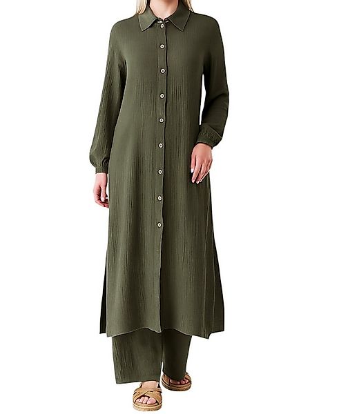 WENOR Longtunika Musselin 130cm lang Kokosknopf 100% Baumwolle Modest Look günstig online kaufen