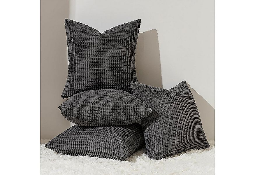 Topfinel Kissenbezug Dekokissenbezug 4er Set 40x40cm aus Cord Samt-Farbverl günstig online kaufen