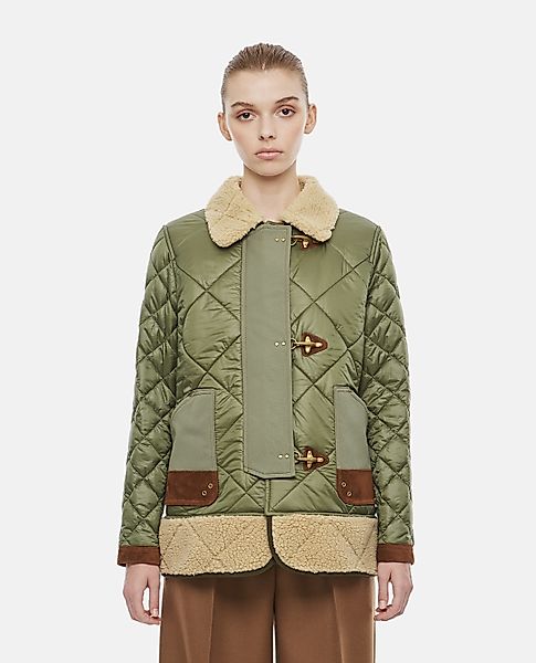 QUILTED AND SHEARLING MIX 3 HOOKS JACKET günstig online kaufen