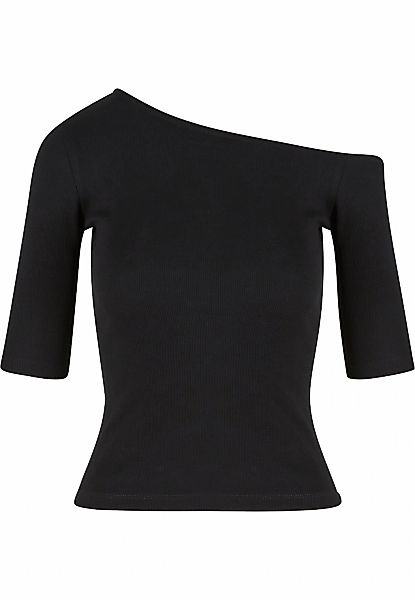 URBAN CLASSICS T-Shirt "Urban Classics Ladies Organic Asymmetric Rib Tee" günstig online kaufen