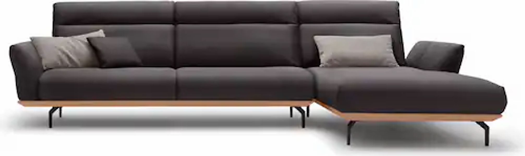Creation BY ROLF BENZ Ecksofa »CR.460«, Sockel in Eiche, Winkelfüße in Umbr günstig online kaufen