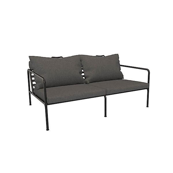 Outdoor 2-Sitzer Sofa AVON schwarz Dunkelgrau günstig online kaufen