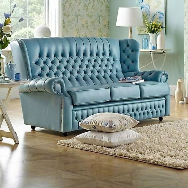 JVmoebel Chesterfield-Sofa, Klassische Leder Sofa Couch Polster 3 Sitzer Le günstig online kaufen
