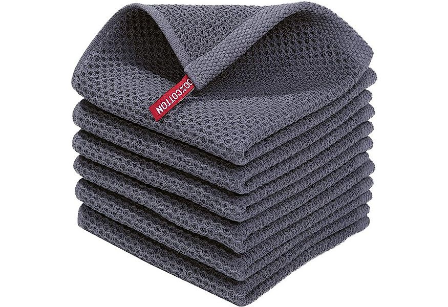 STILVORA Geschirrtuch 6-teiliges Küchentuch Set Mit Schlaufe 100% Baumwolle günstig online kaufen