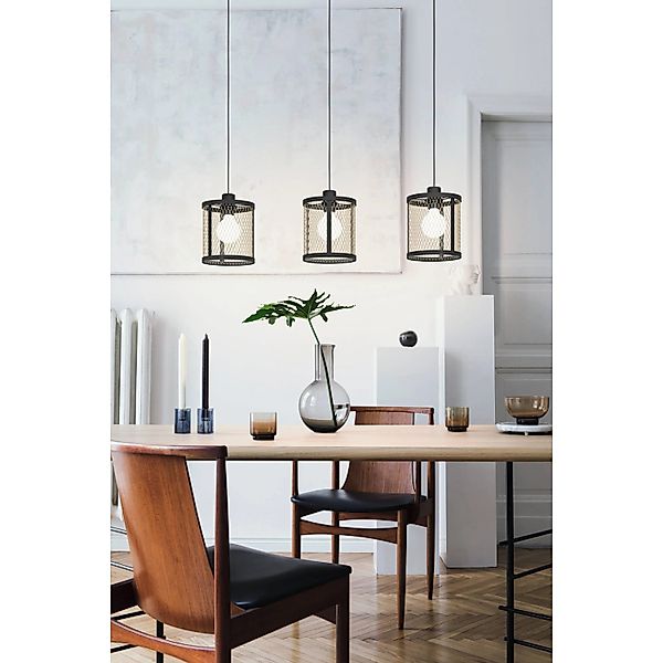 EGLO Hängeleuchte »DELLOW Pendellampe - Stahl - E27 - 3X40W - IP20« E27 1 S günstig online kaufen