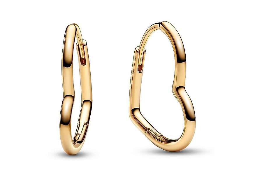 Pandora Paar Creolen Damen-AsymmetrischesGoldfarben günstig online kaufen