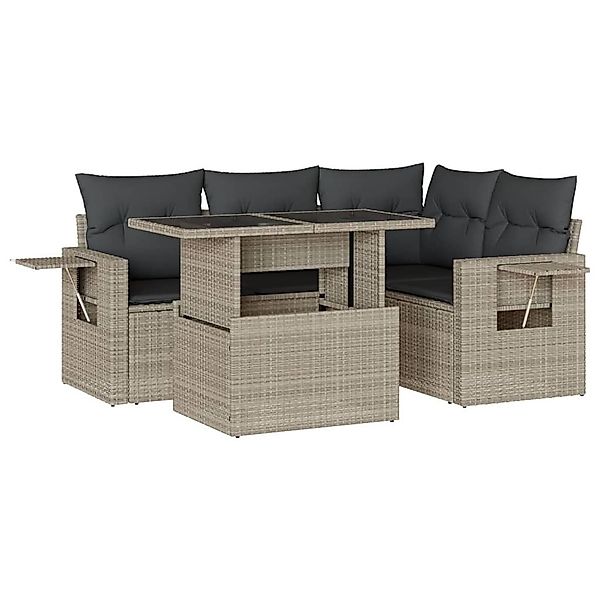 vidaXL Gartenlounge-Set 5-tlg. Garten-Sofagarnitur mit Kissen günstig online kaufen
