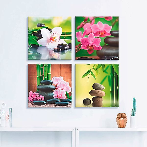 Artland Leinwandbild Spa Bambus Zweige Zen günstig online kaufen