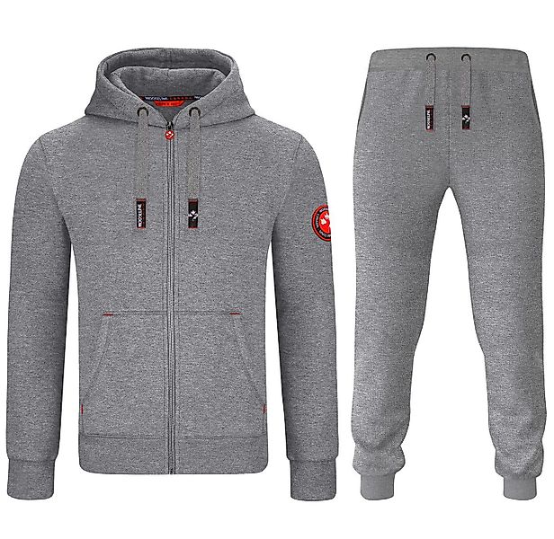 MOOSELINE Jogginganzug Herren Schwarz - rotes Stoffpatch (2-tlg), rote Patc günstig online kaufen