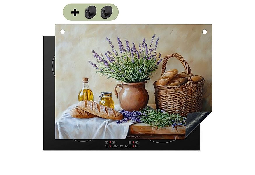 KitchenYeah Küchenrückwand Lavendel - Brot - Stillleben - Vintage, (1-tlg), günstig online kaufen