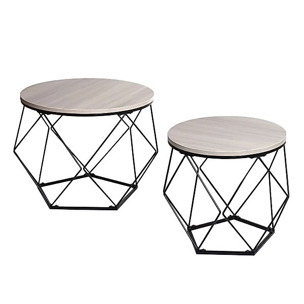 MCW Couchtisch-Set L37 Eiche-Grau-Optik günstig online kaufen