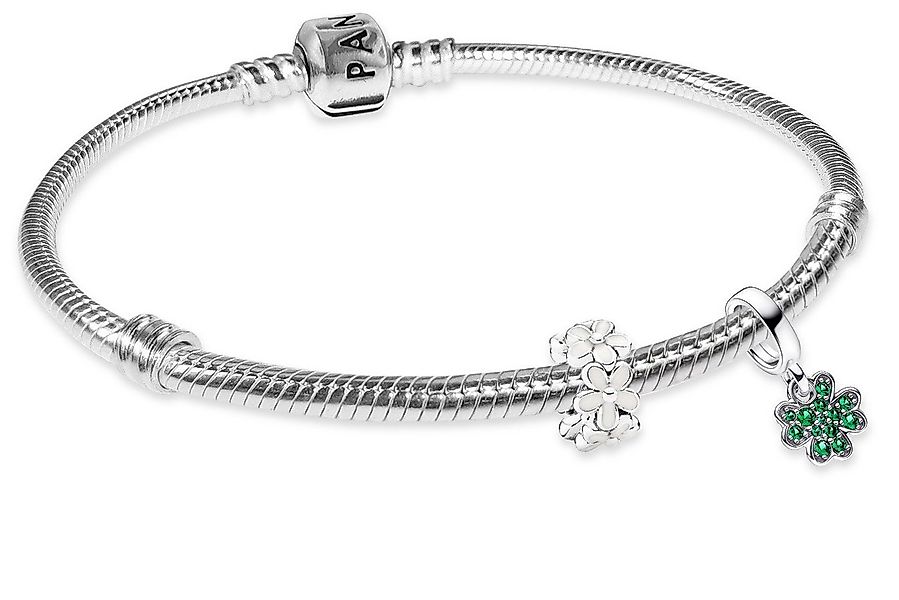 Pandora Charm-Armband Damenarmband Silber Starter-Set Glücksbringer günstig online kaufen