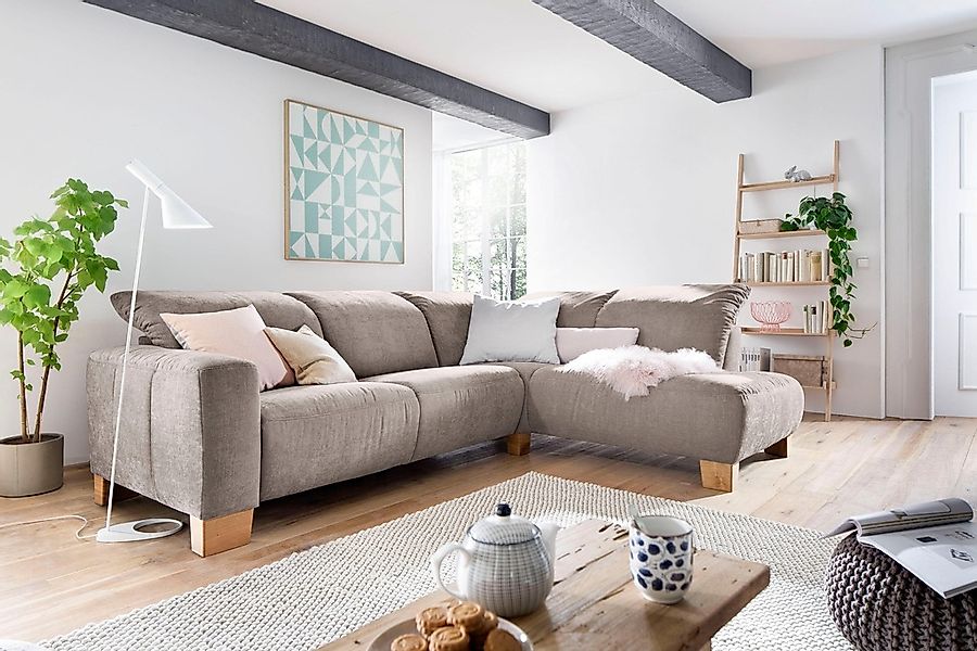 Home affaire Ecksofa "Hörnum L-Form" wahlweise mit motorischer Relaxfunktio günstig online kaufen