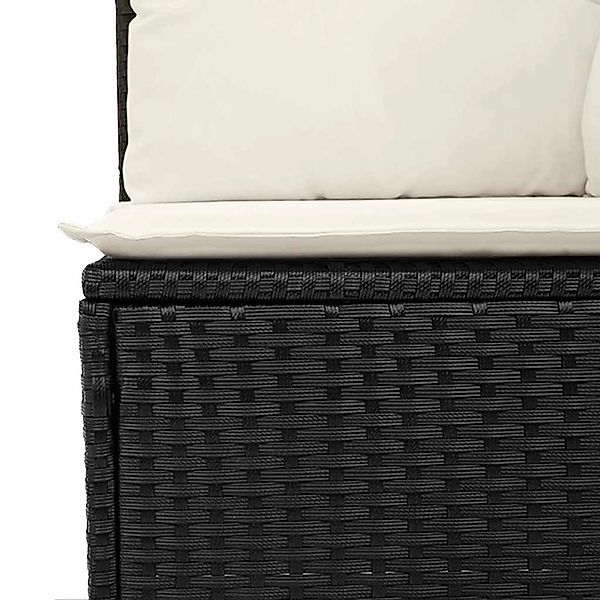 vidaXL Garten-Sofa-Set mit Kissen 9-Tlg Schwarz Poly Rattan 3362530 günstig online kaufen