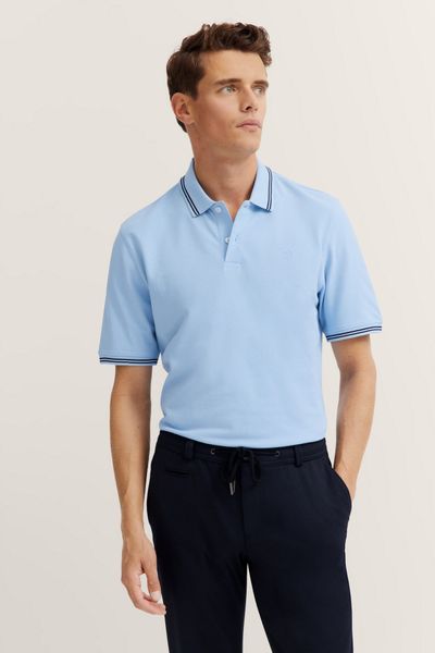 bugatti Poloshirt mit Kontraststreifen und Bruststickerei günstig online kaufen