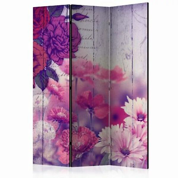 artgeist Paravent Flowers Memories [Room Dividers] mehrfarbig Gr. 135 x 172 günstig online kaufen