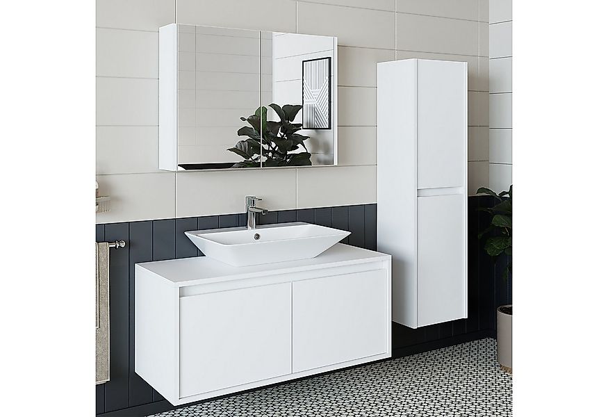 Roomart Badmöbel-Set ATL4TLG-100, (Badmöbel Set Unterschrank mit Waschbecke günstig online kaufen