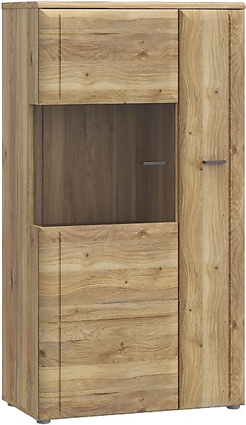 FORTE Vitrine "Akinori" B/H/T 75,1/140/41,8 cm, Highboardvitrine, Glastüre, günstig online kaufen