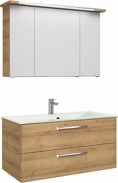 Saphir Badmöbel-Set »Trentino 2-teilig Glas-Waschtisch, Spiegelschrank mit günstig online kaufen