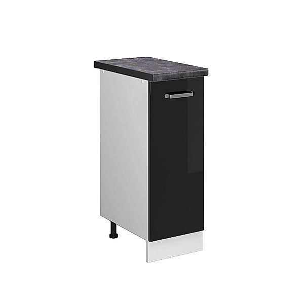 Vicco Apothekerschrank R-Line Schwarz Hochglanz/Weiß 30 cm AP Anthrazit günstig online kaufen