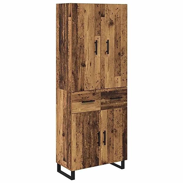vidaXL Highboard mit Schubladen 2-Tlg Altholz Engineered Wood und Glas 3415 günstig online kaufen
