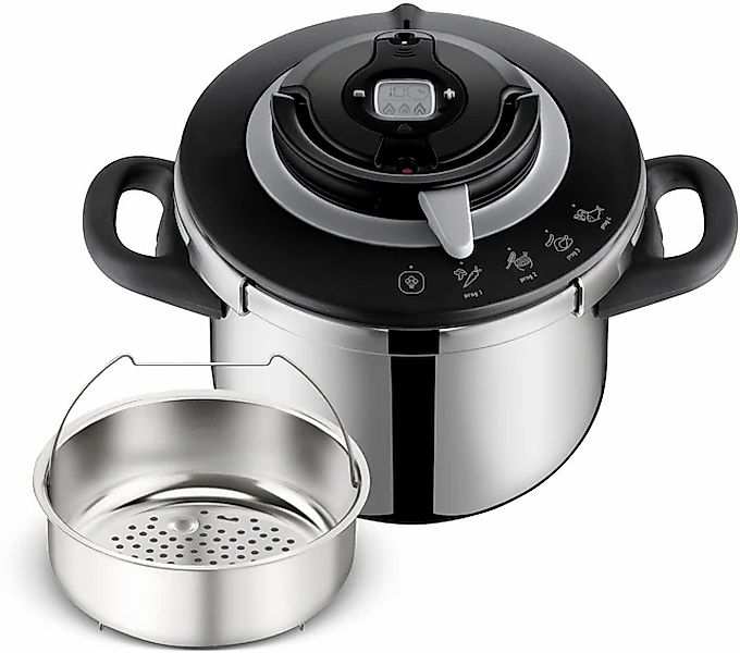 Tefal Schnellkochtopf »Clipso+ CHEF, 6 Liter Dampfkochtopf«, Edelstahl, 4 K günstig online kaufen