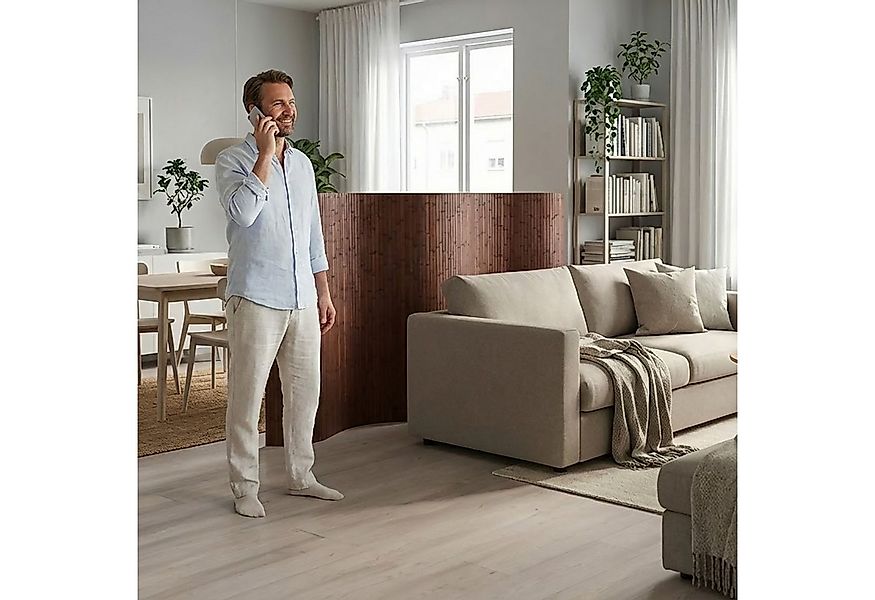 Homestyle4u Paravent Raumteiler Trennwand Bambus Sichtschutz Holz 145x200 1 günstig online kaufen