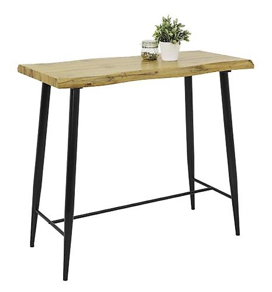 Bartisch mit Baumkante GABI I BT von Hela Wildeiche /Schwarz günstig online kaufen