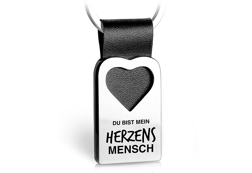FABACH Schlüsselanhänger Herz Schlüsselanhänger mit Gravur aus Leder - Gesc günstig online kaufen